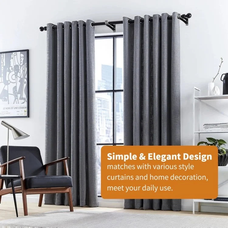 4Pcs Aluminum Alloy Curtain Single Rod Bracket Roman Rod Base Support Rack