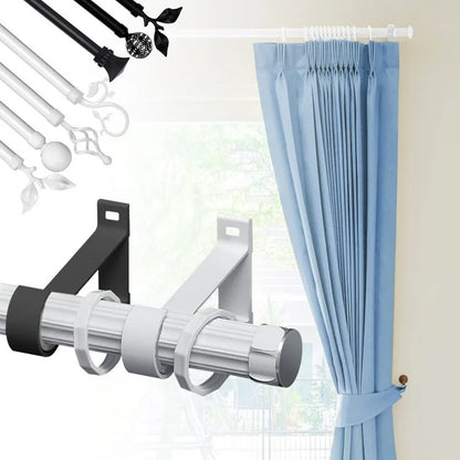 4Pcs Aluminum Alloy Curtain Single Rod Bracket Roman Rod Base Support Rack