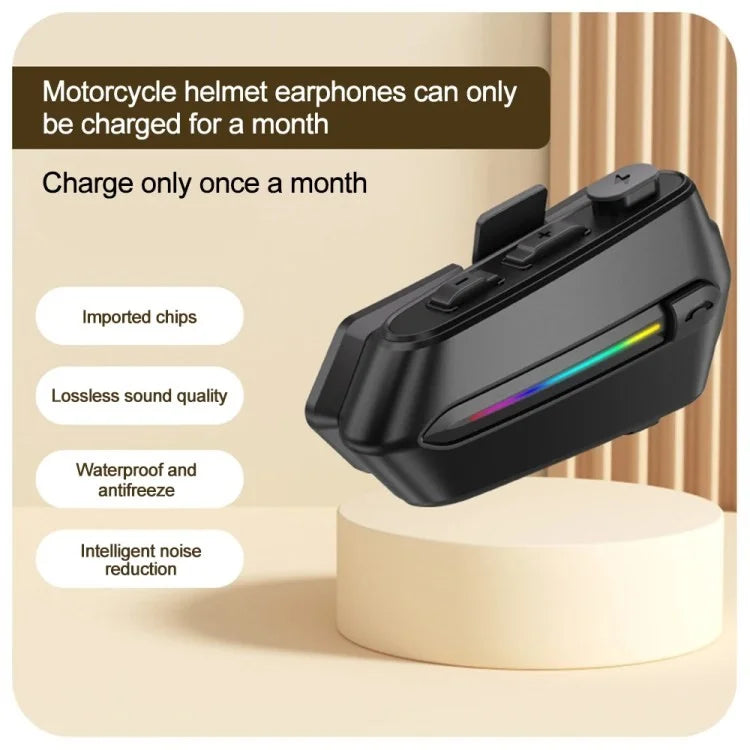 C5S Motorcycle Helmet Bluetooth Headset Noise Reduction Waterproof Motorbike Rider Headphone