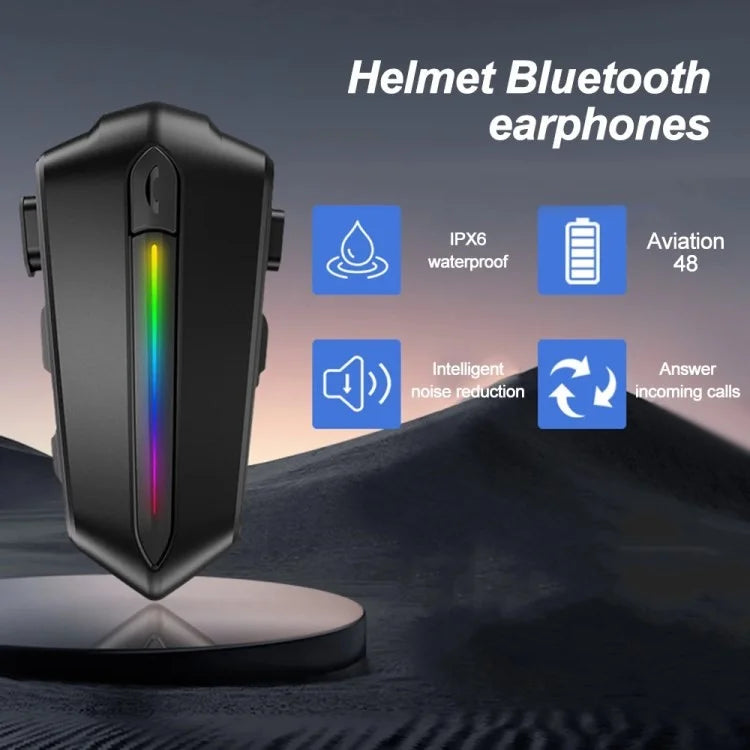 C5S Motorcycle Helmet Bluetooth Headset Noise Reduction Waterproof Motorbike Rider Headphone