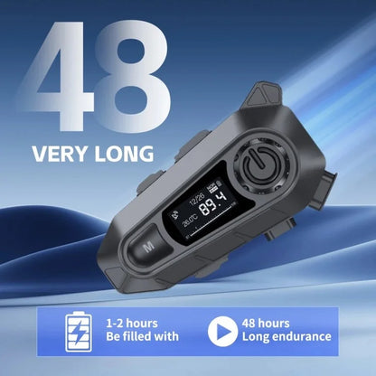 A1 Bluetooth 5.3 CVC Noise Reduction Motorcycle Helmet Headset FM Radio Music Player