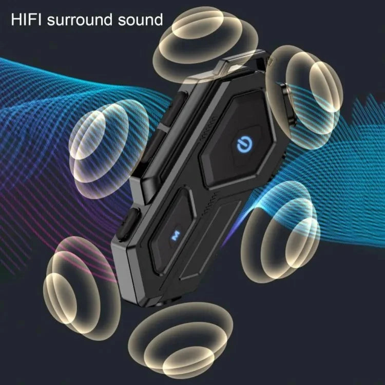 C8 LED Light Motorcycle Helmet Bluetooth 5.4 Headset Waterproof Noise Reduction Automatic Answering Rider Headset