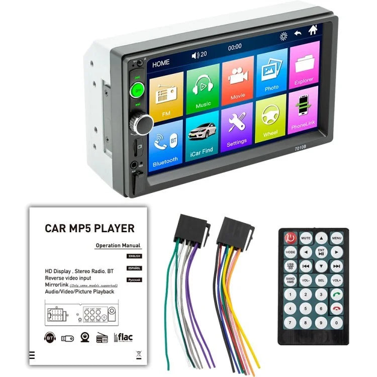 7010B 7-inch Car MP3 / MP5 Player Multi-Function Car Bluetooth Amplifier FM Radio