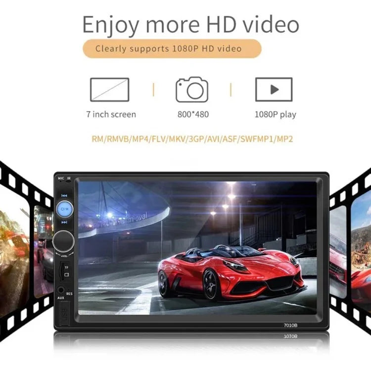 7010B 7-inch Car MP3 / MP5 Player Multi-Function Car Bluetooth Amplifier FM Radio