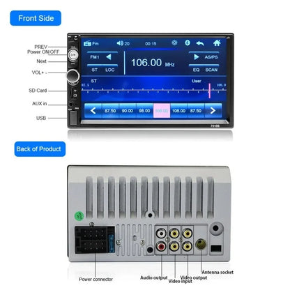 7023B 2 Din 7 Inch Touch Screen Car Player FM Radio Bluetooth Stereo Auto MP5 Player