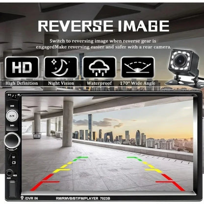 7023B 2 Din 7 Inch Touch Screen Car Player FM Radio Bluetooth Stereo Auto MP5 Player