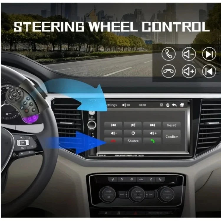 7023B 2 Din 7 Inch Touch Screen Car Player FM Radio Bluetooth Stereo Auto MP5 Player