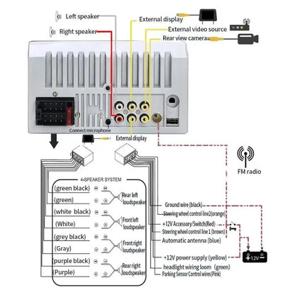 7023B 2 Din 7 Inch Touch Screen Car Player FM Radio Bluetooth Stereo Auto MP5 Player