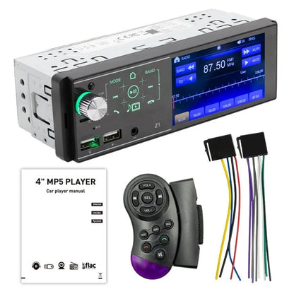 Z1 Touch Screen Dual USB Car Bluetooth MP5 Player Colorful Light FM Radio Media Player