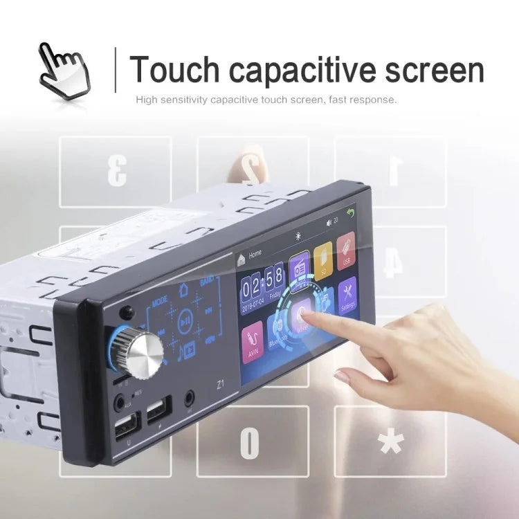 Z1 Touch Screen Dual USB Car Bluetooth MP5 Player Colorful Light FM Radio Media Player
