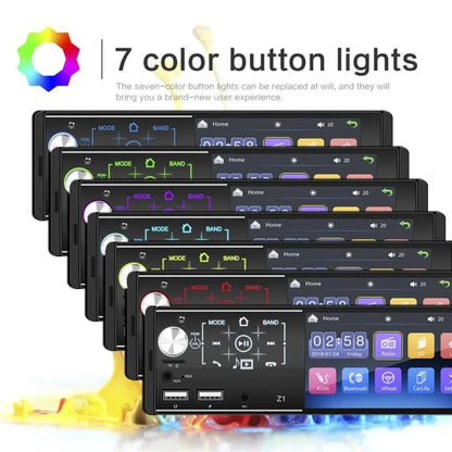 Z1 Touch Screen Dual USB Car Bluetooth MP5 Player Colorful Light FM Radio Media Player