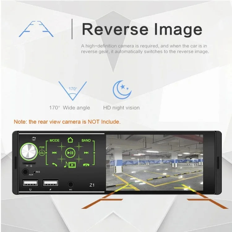 Z1 Touch Screen Dual USB Car Bluetooth MP5 Player Colorful Light FM Radio Media Player