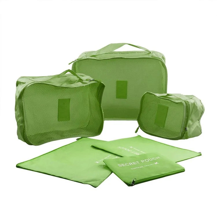 6 Pcs/Set Square Travel Luggage Clothes Organizer Storage Bags