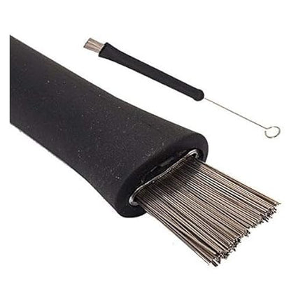 ELECTROPRIME Wire Retractable Loop End Drum Brushes for Jazz Drum Stick Black(Pack of 2)