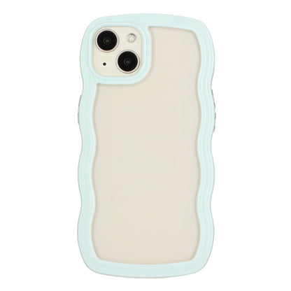 ELECTROPRIME For iPhone 15 Candy Color Wave TPU Clear PC Phone Case(Green)