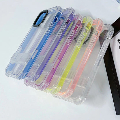 ELECTROPRIME For iPhone 15 2 in 1 360 Invisible Holder Phone Case(Dark Blue)