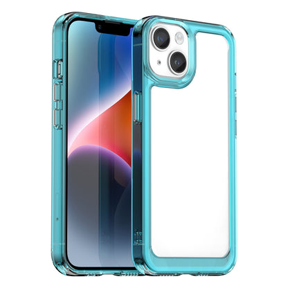 ELECTROPRIME For iPhone 15 Plus Colorful Series Acrylic + TPU Phone Case(Transparent Blue)