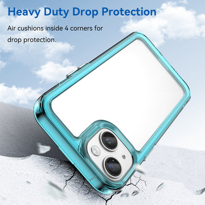 ELECTROPRIME For iPhone 15 Plus Colorful Series Acrylic + TPU Phone Case(Transparent Blue)