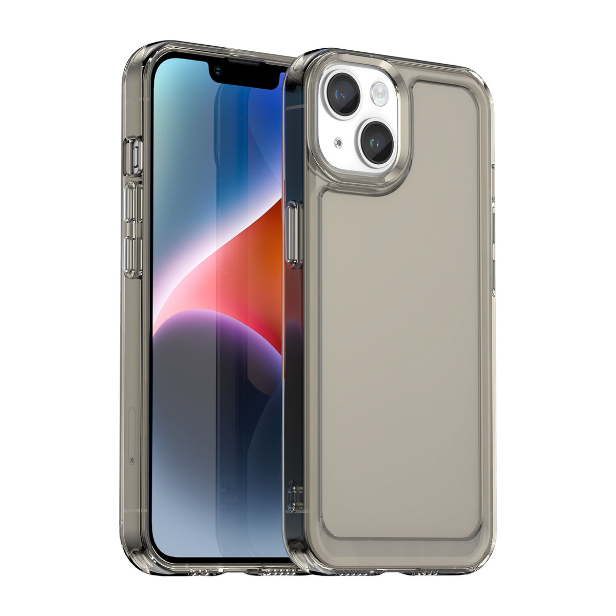ELECTROPRIME For iPhone 15 Plus Candy Series TPU Phone Case(Transparent Grey)