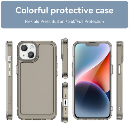 ELECTROPRIME For iPhone 15 Plus Candy Series TPU Phone Case(Transparent Grey)