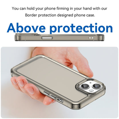 ELECTROPRIME For iPhone 15 Plus Candy Series TPU Phone Case(Transparent Grey)