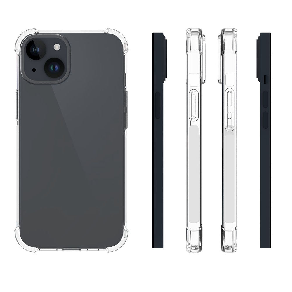 ELECTROPRIME For iPhone 15 Plus Shockproof Non-slip Thickening TPU Phone Case(Transparent)