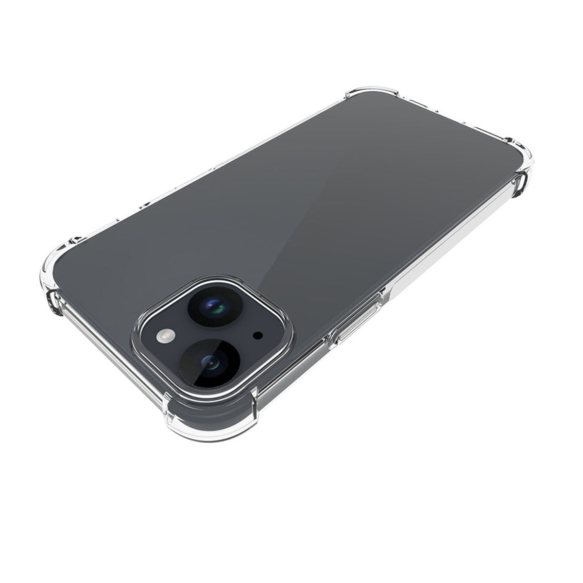 ELECTROPRIME For iPhone 15 Plus Shockproof Non-slip Thickening TPU Phone Case(Transparent)
