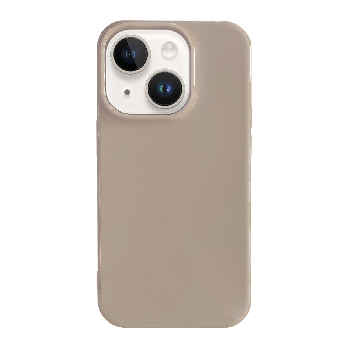 ELECTROPRIME For iPhone 15 Shockproof Solid Color TPU Phone Case(Khaki)