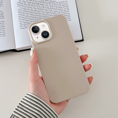 ELECTROPRIME For iPhone 15 Shockproof Solid Color TPU Phone Case(Khaki)