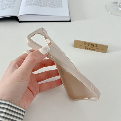 ELECTROPRIME For iPhone 15 Shockproof Solid Color TPU Phone Case(Khaki)