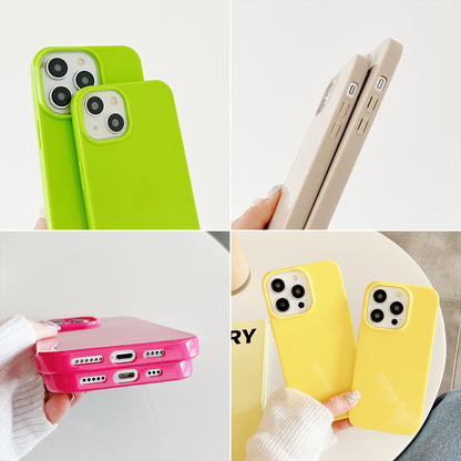 ELECTROPRIME For iPhone 15 Plus Shockproof Solid Color TPU Phone Case(White)
