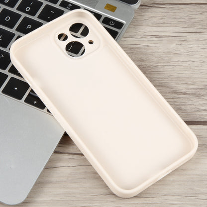 ELECTROPRIME For iPhone 15 Plus Milk Tea Astronaut Pattern Liquid Silicone Phone Case(Ivory White)