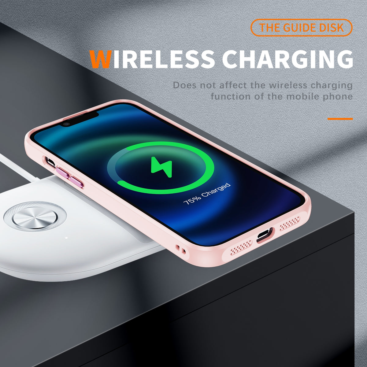 ELECTROPRIME For iPhone 15 Plus PC + TPU Phone Case with Lens Film(Apricot)