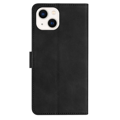 ELECTROPRIME For iPhone 15 Seven Butterflies Embossed Leather Phone Case(Black)