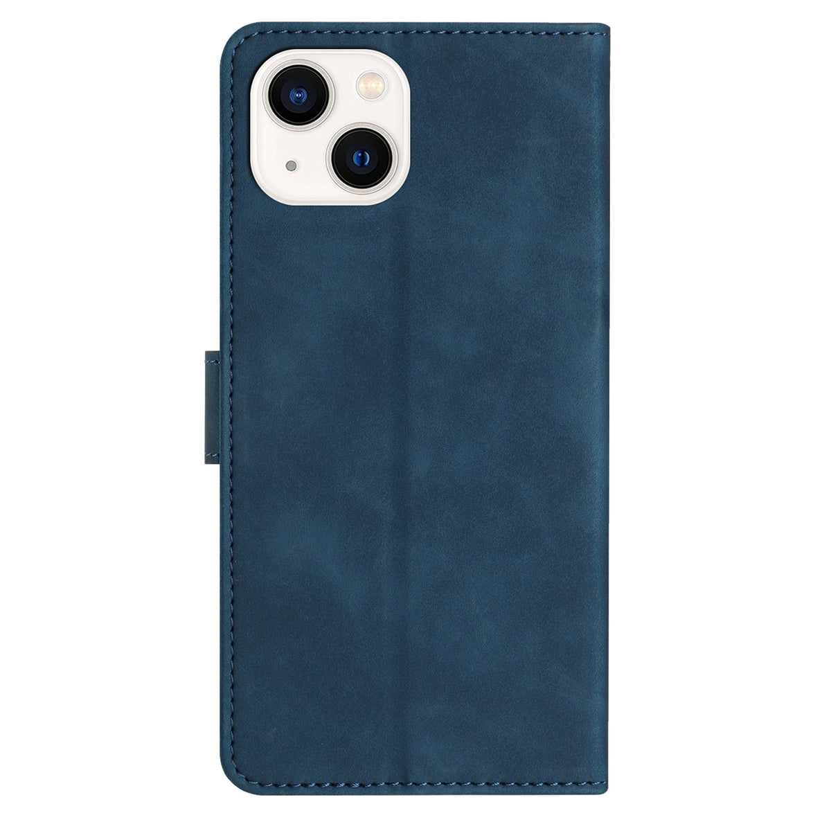 ELECTROPRIME For iPhone 15 Seven Butterflies Embossed Leather Phone Case(Blue)