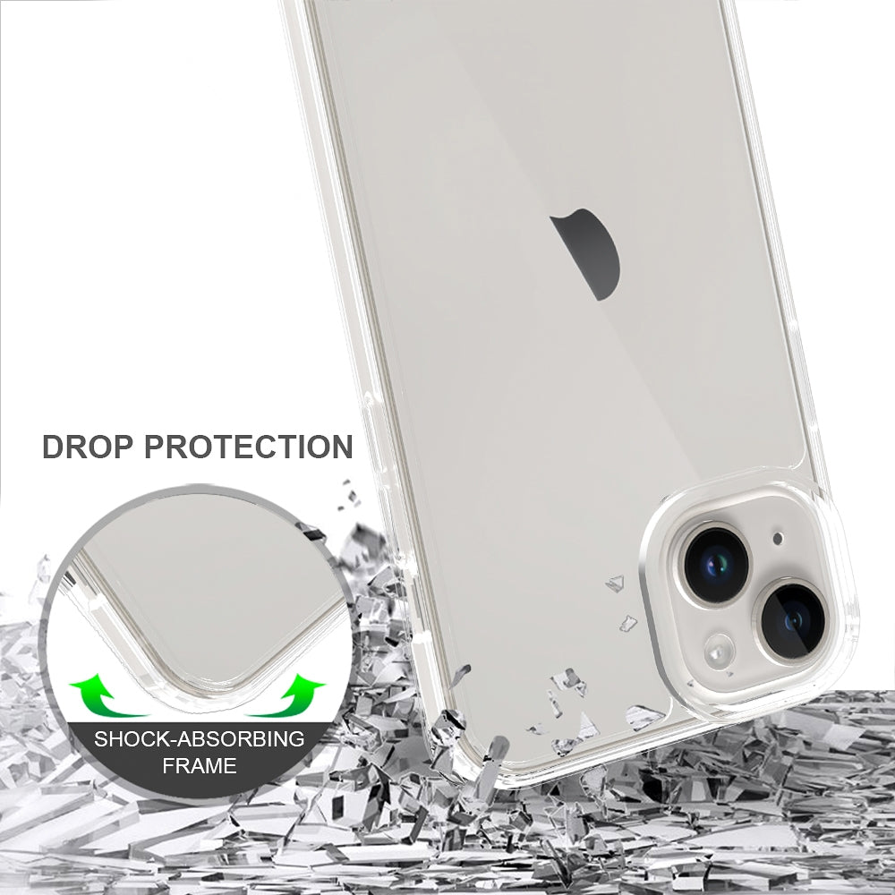 ELECTROPRIME For iPhone 15 Plus Scratchproof Acrylic TPU Phone Case(Transparent)
