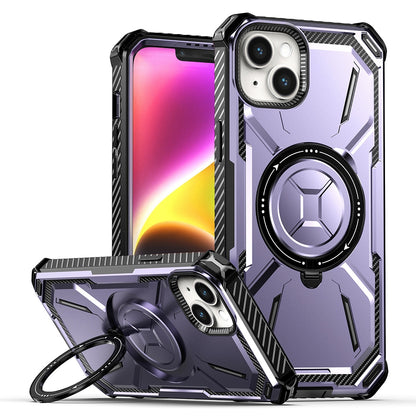 ELECTROPRIME For iPhone 15 Plus Armor Series Holder Phone Case(Light Purple)