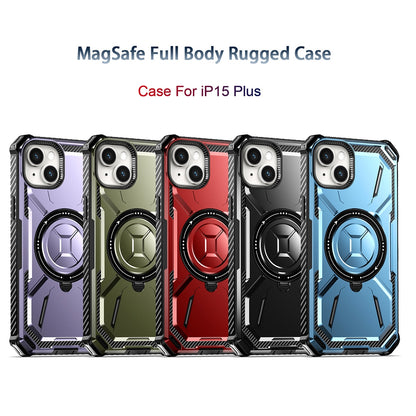 ELECTROPRIME For iPhone 15 Plus Armor Series Holder Phone Case(Light Purple)