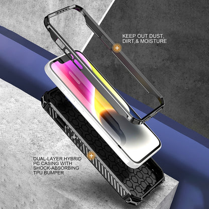 ELECTROPRIME For iPhone 15 Plus Armor Series Holder Phone Case(Light Purple)
