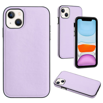 ELECTROPRIME For iPhone 15 Plus Leather Texture Full Coverage Phone Case(Purple)