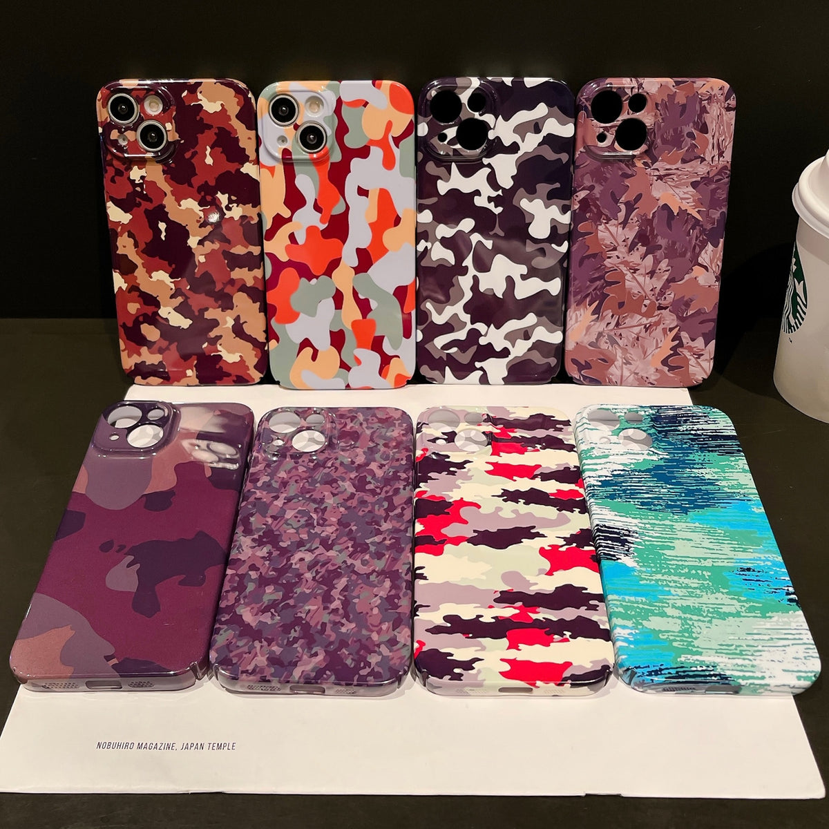 ELECTROPRIME For iPhone 15 Plus Precise Hole Camouflage Pattern PC Phone Case(Blue Green)