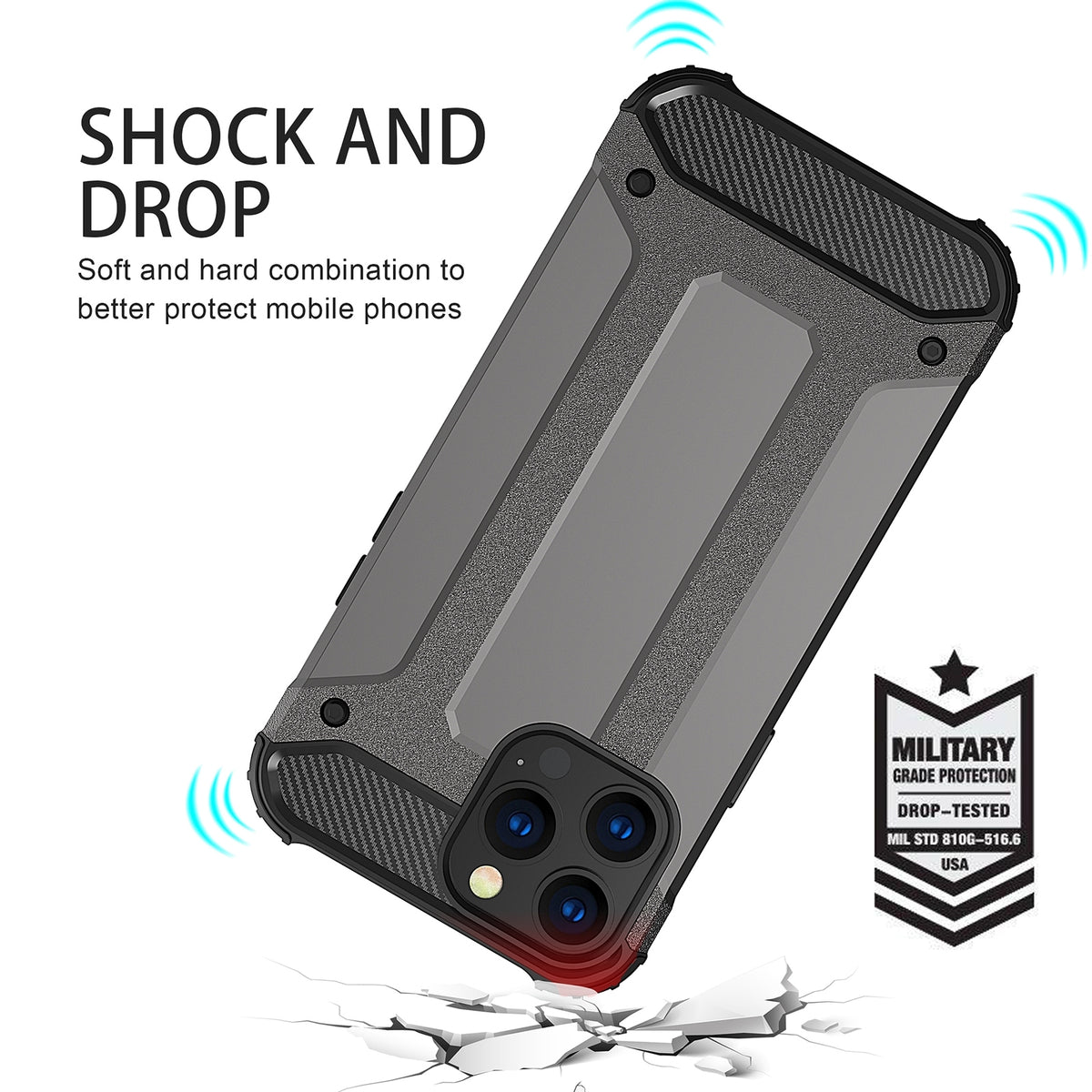 ELECTROPRIME For iPhone 15 Plus Magic Armor TPU Phone Case(Grey)