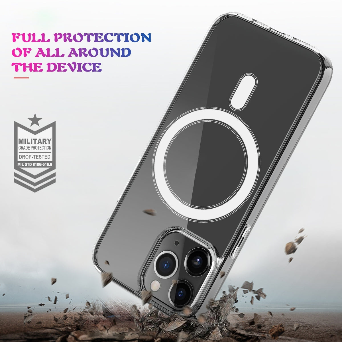 ELECTROPRIME For iPhone 15 Plus MagSafe Clear Acrylic PC +TPU Phone Case(Transparent)