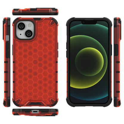 ELECTROPRIME For iPhone 15 Lanyard Honeycomb Phone Case(Red)