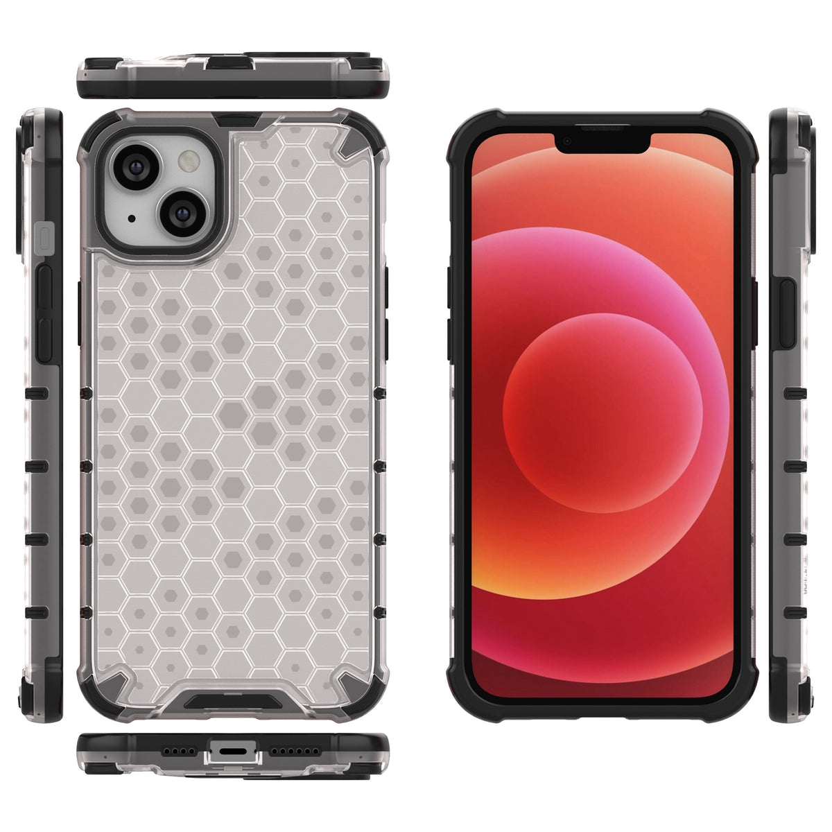 ELECTROPRIME For iPhone 15 Honeycomb Phone Case(White)