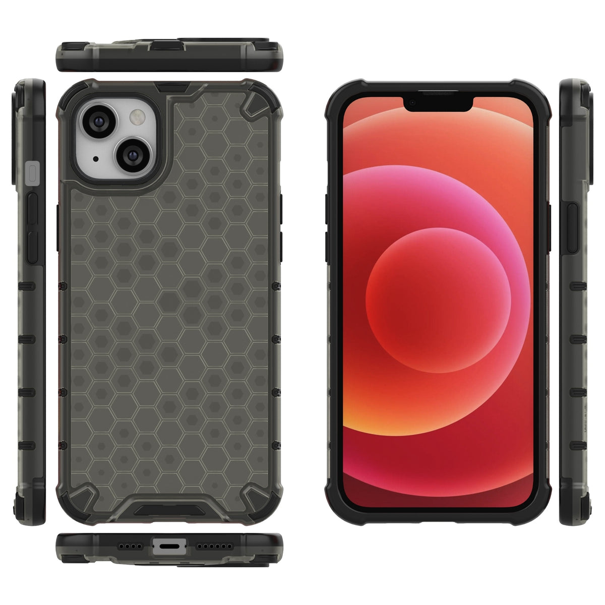 ELECTROPRIME For iPhone 15 Honeycomb Phone Case(Black)