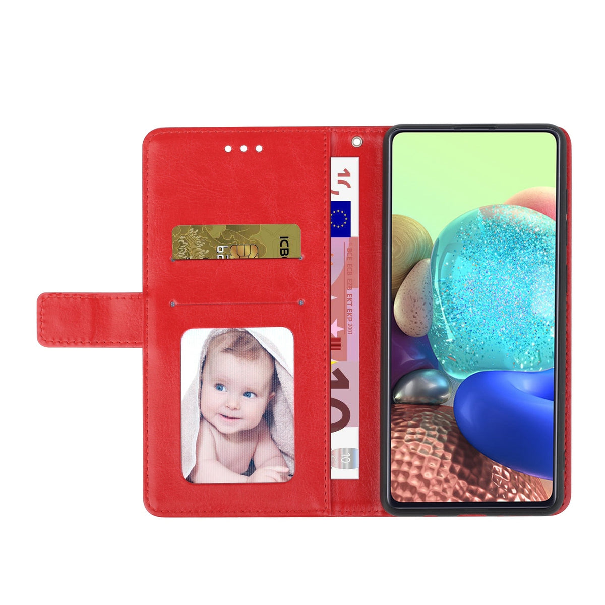 ELECTROPRIME For iPhone 15 HT01 Y-shaped Pattern Flip Leather Phone Case(Red)