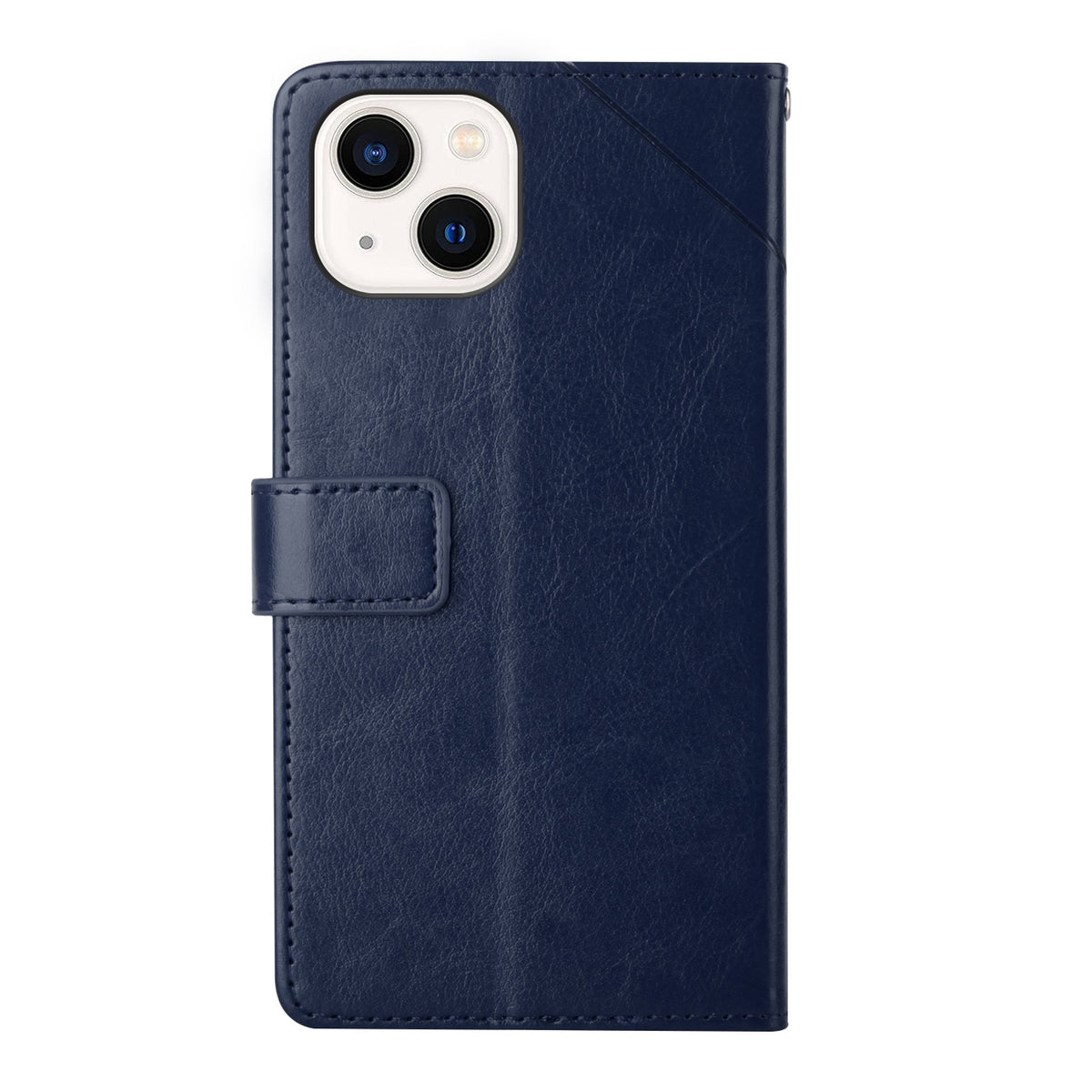 ELECTROPRIME For iPhone 15 HT01 Y-shaped Pattern Flip Leather Phone Case(Blue)