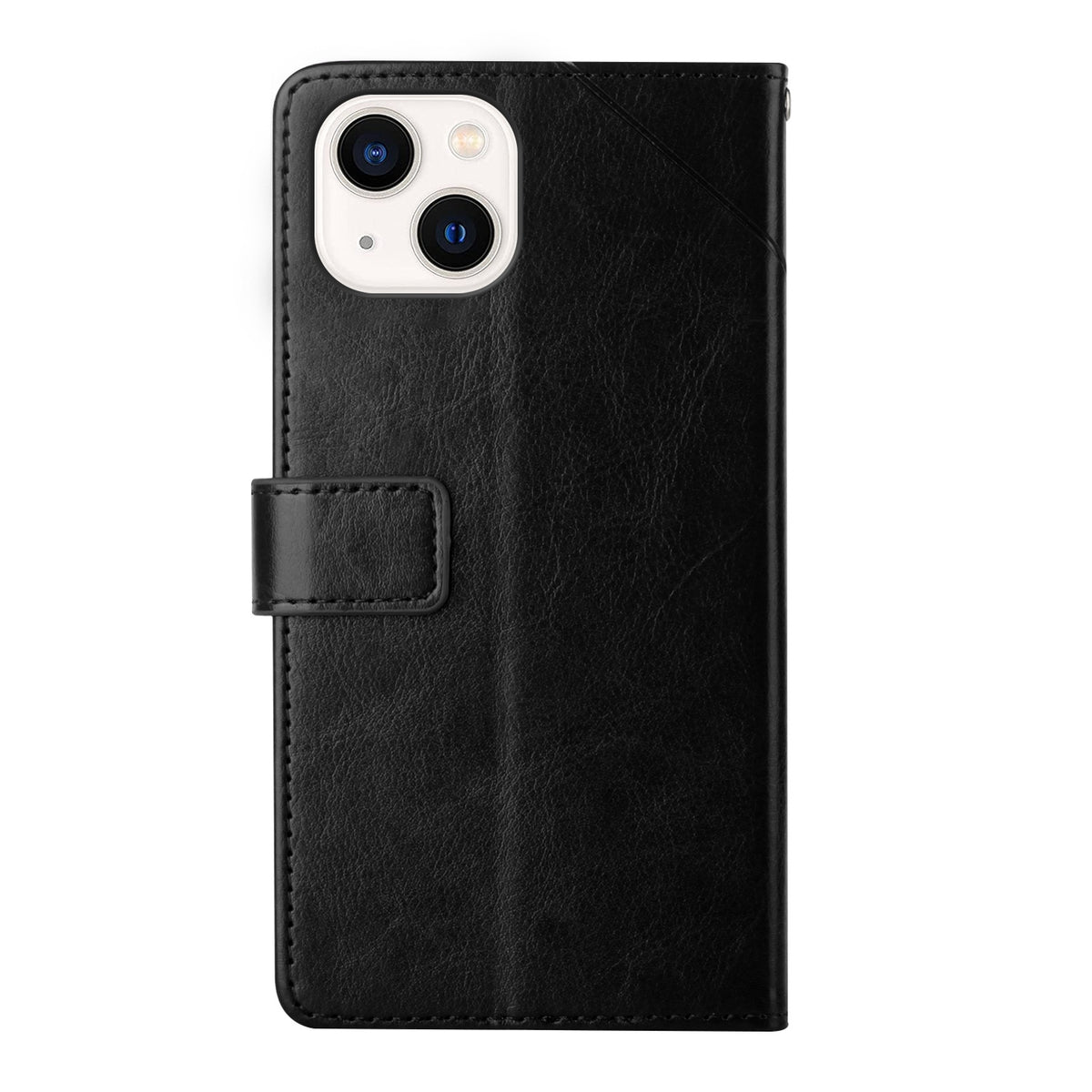 ELECTROPRIME For iPhone 15 Plus HT01 Y-shaped Pattern Flip Leather Phone Case(Black)