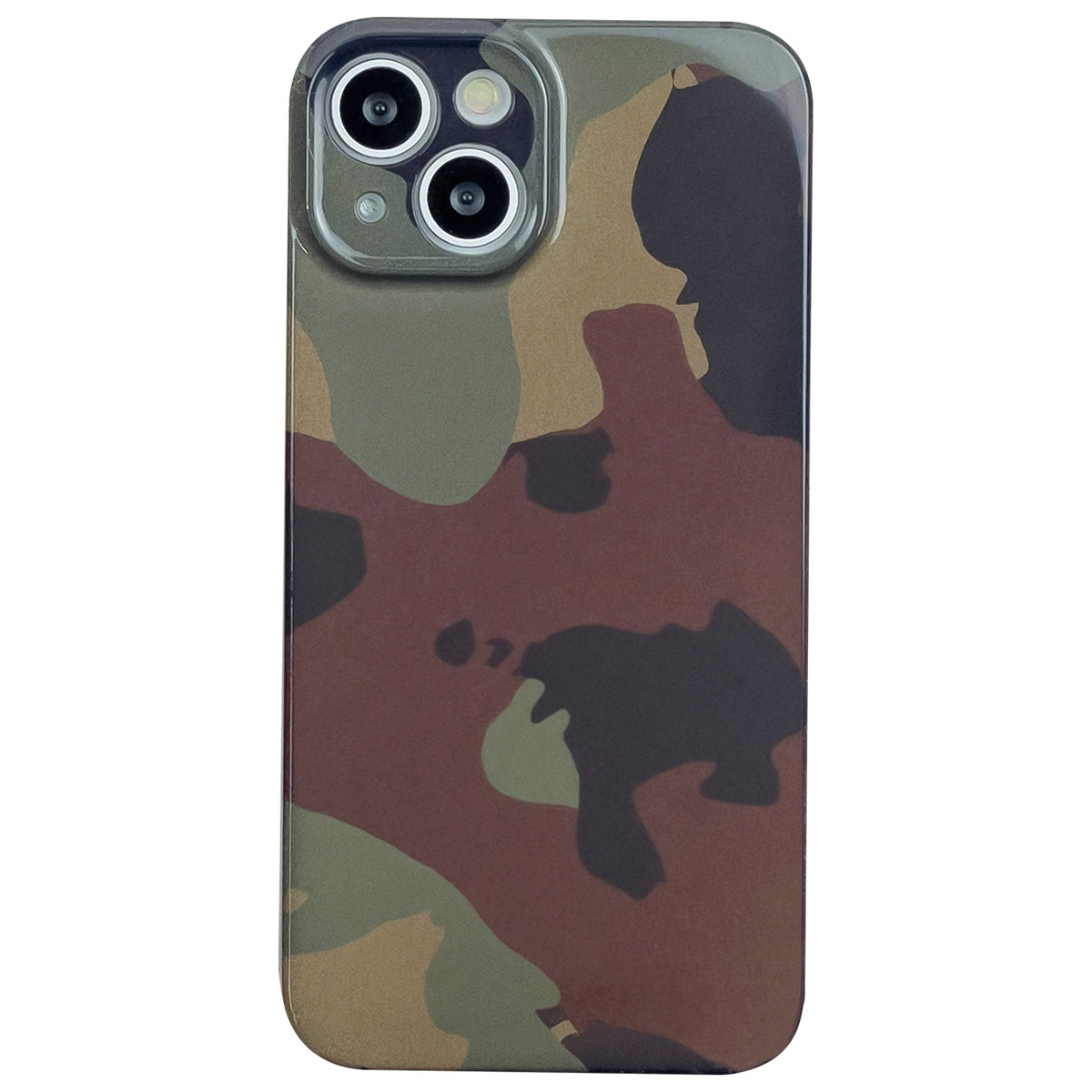 ELECTROPRIME For iPhone 15 Plus Camouflage Pattern Film PC Phone Case(Green Camouflage)